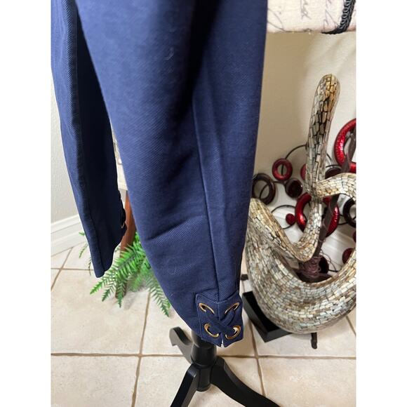 Michael Kors Women Leggings Blue Mid Rise Pull On Stretch Skinny Pants Fit Sz. S - Picture 6 of 10